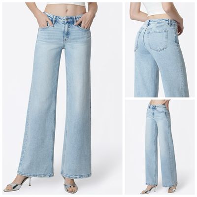 Psychedelic Mid Rise Wide Leg