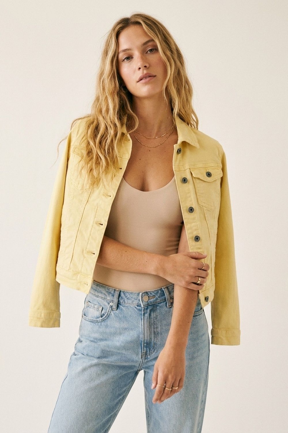 Butter Yellow Denim Jacket