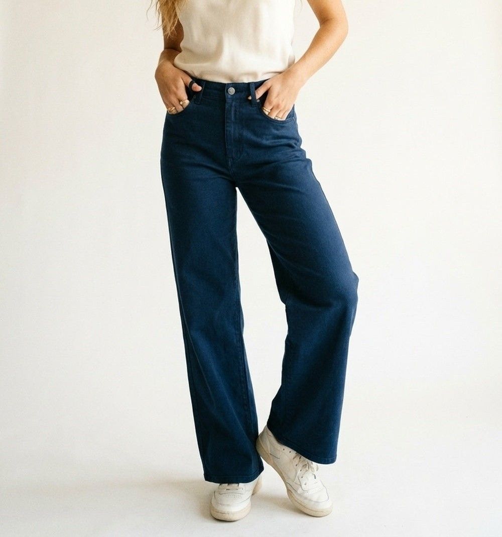 Dark Navy Wide Leg Jean