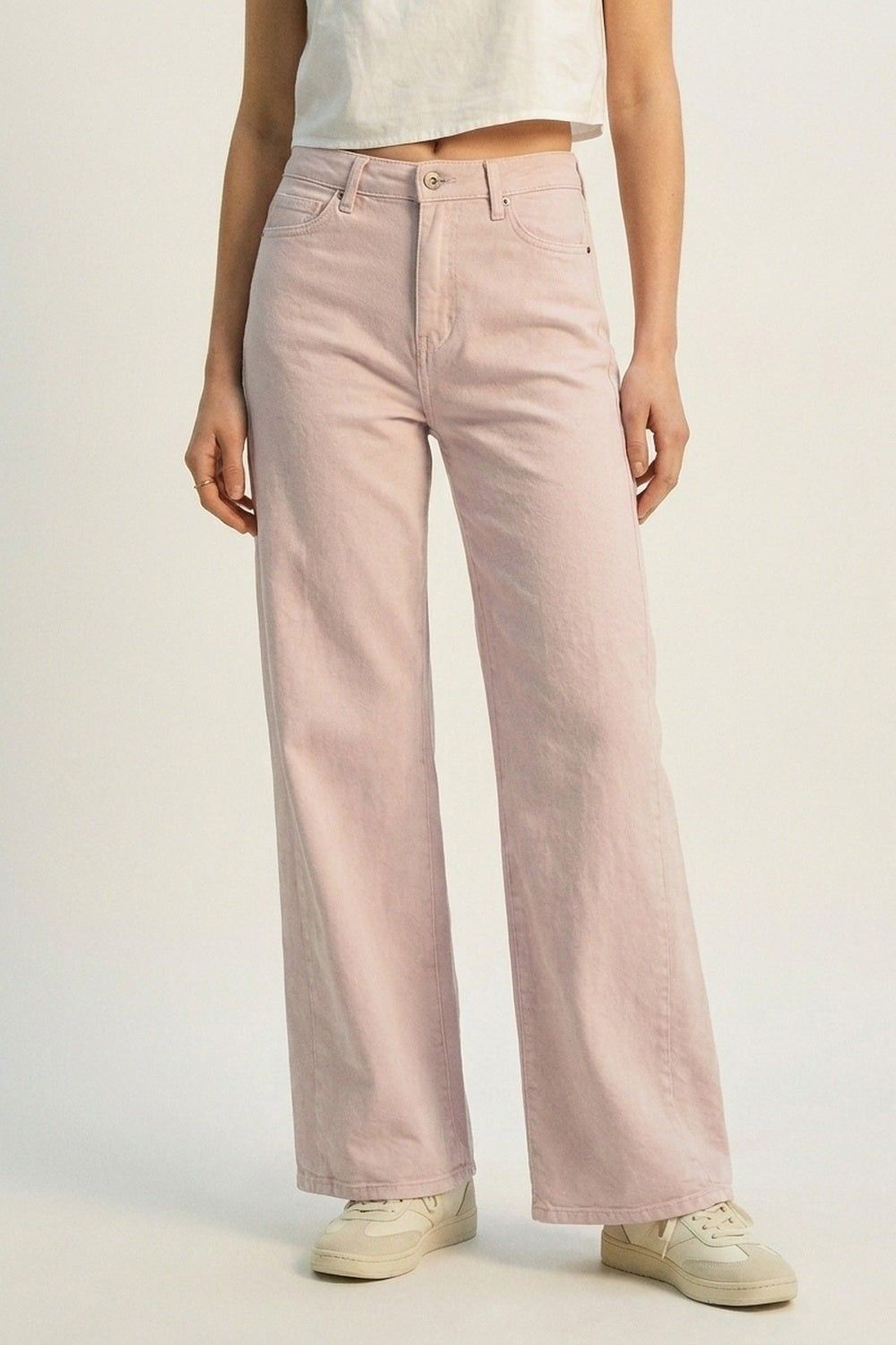 Dusty Pink Wide Leg Jean