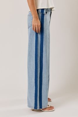 Low Rise Washed Stripe Jean