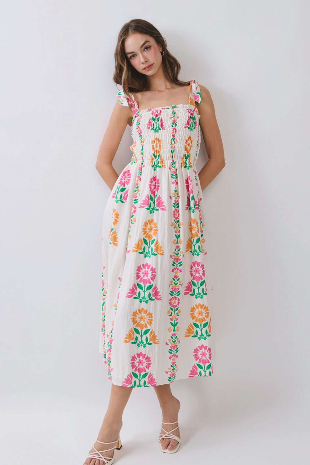 Neon Floral Maxi Dress