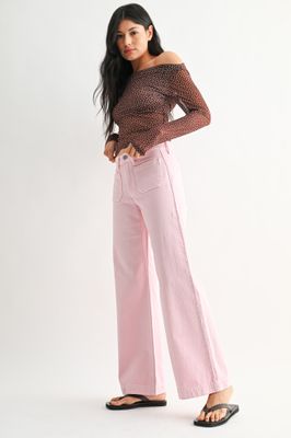Washed Pink Pick Pocket Jean