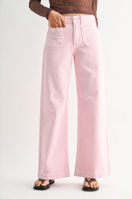 Washed Pink Pick Pocket Jean