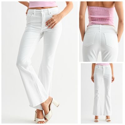 Crisp White Midrise Flare
