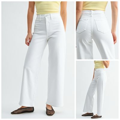 Clean Front White Trouser Jean