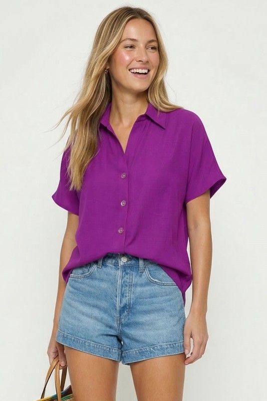 Minimalist Blouse-Purple