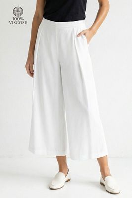Pleated Culotte-Wht