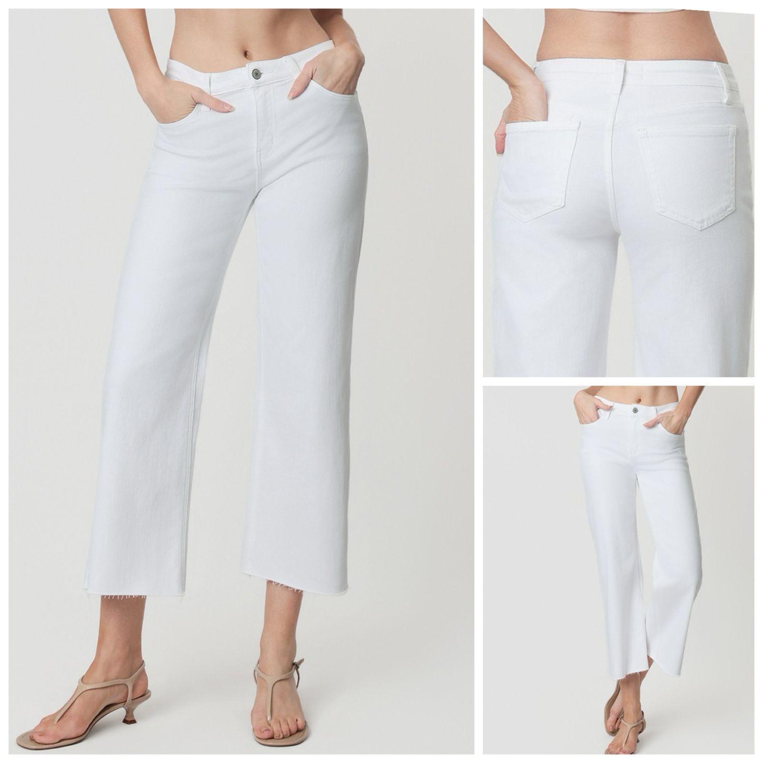 Optic White Wide Leg Jeans