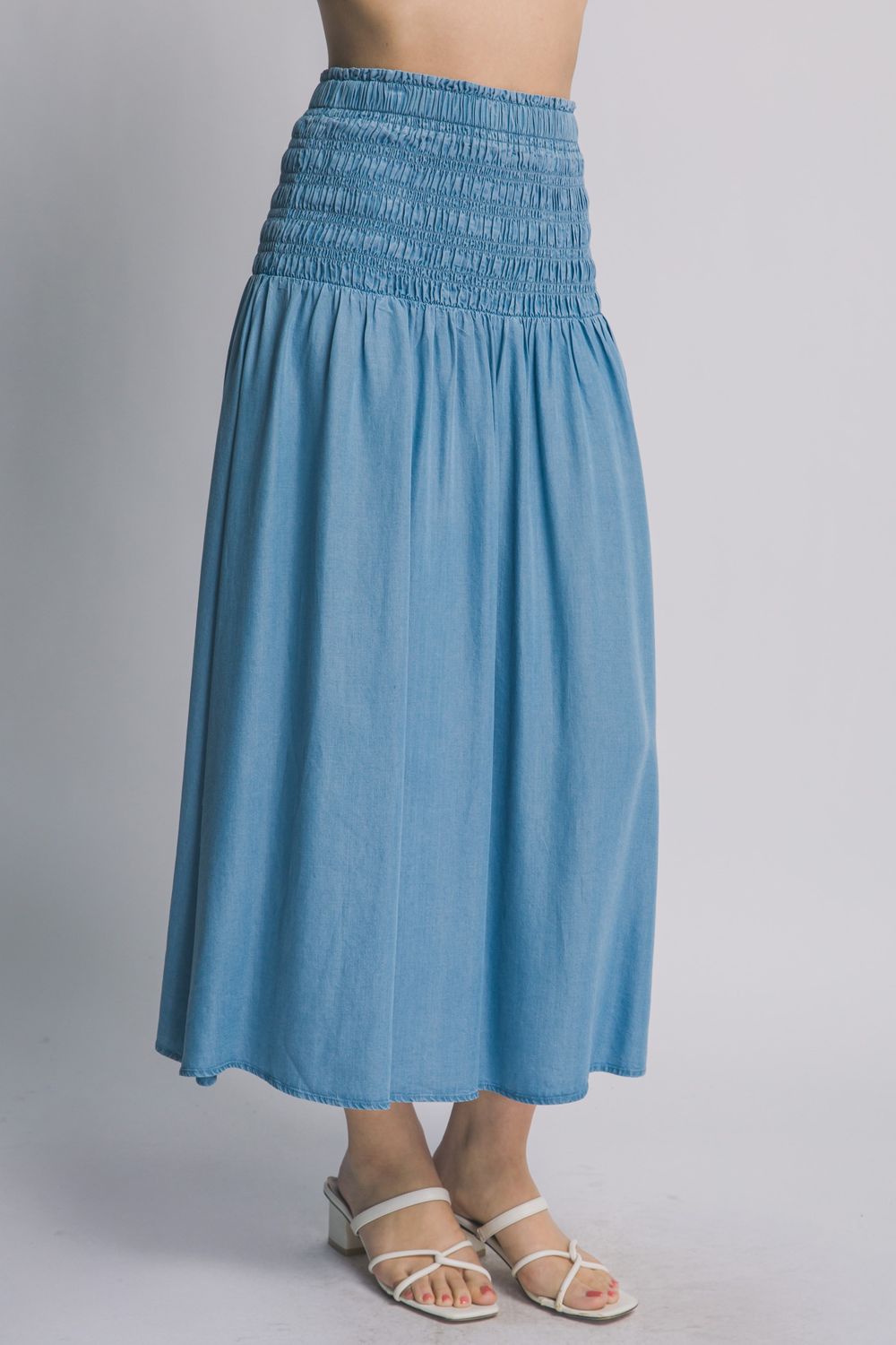 Tencel Denim Maxi Skirt