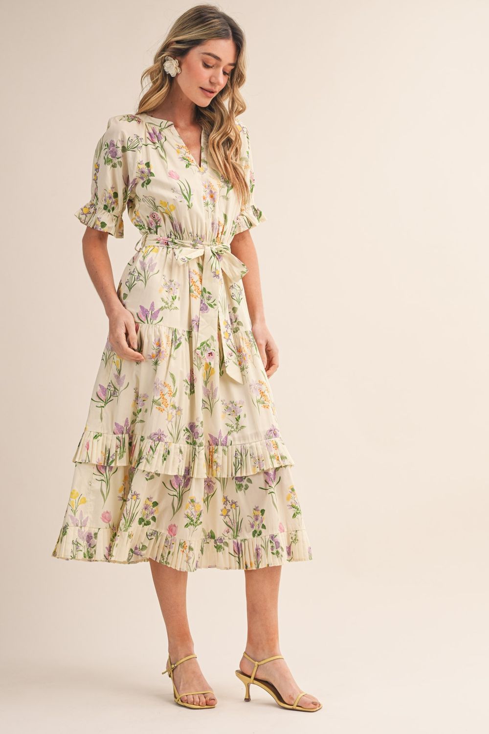Mystic Garden Maxi Dress-Yellow