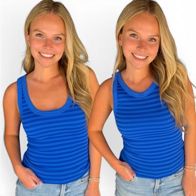 2 Way Long Stripe-Royal