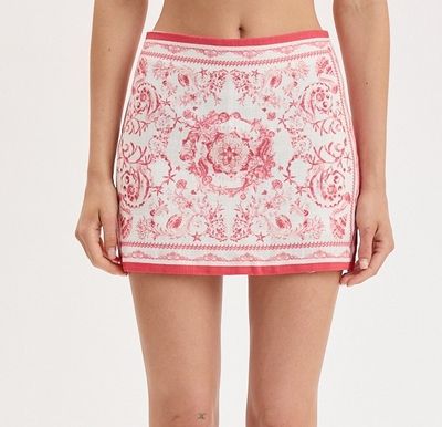 Maylie Mini Skirt-Red