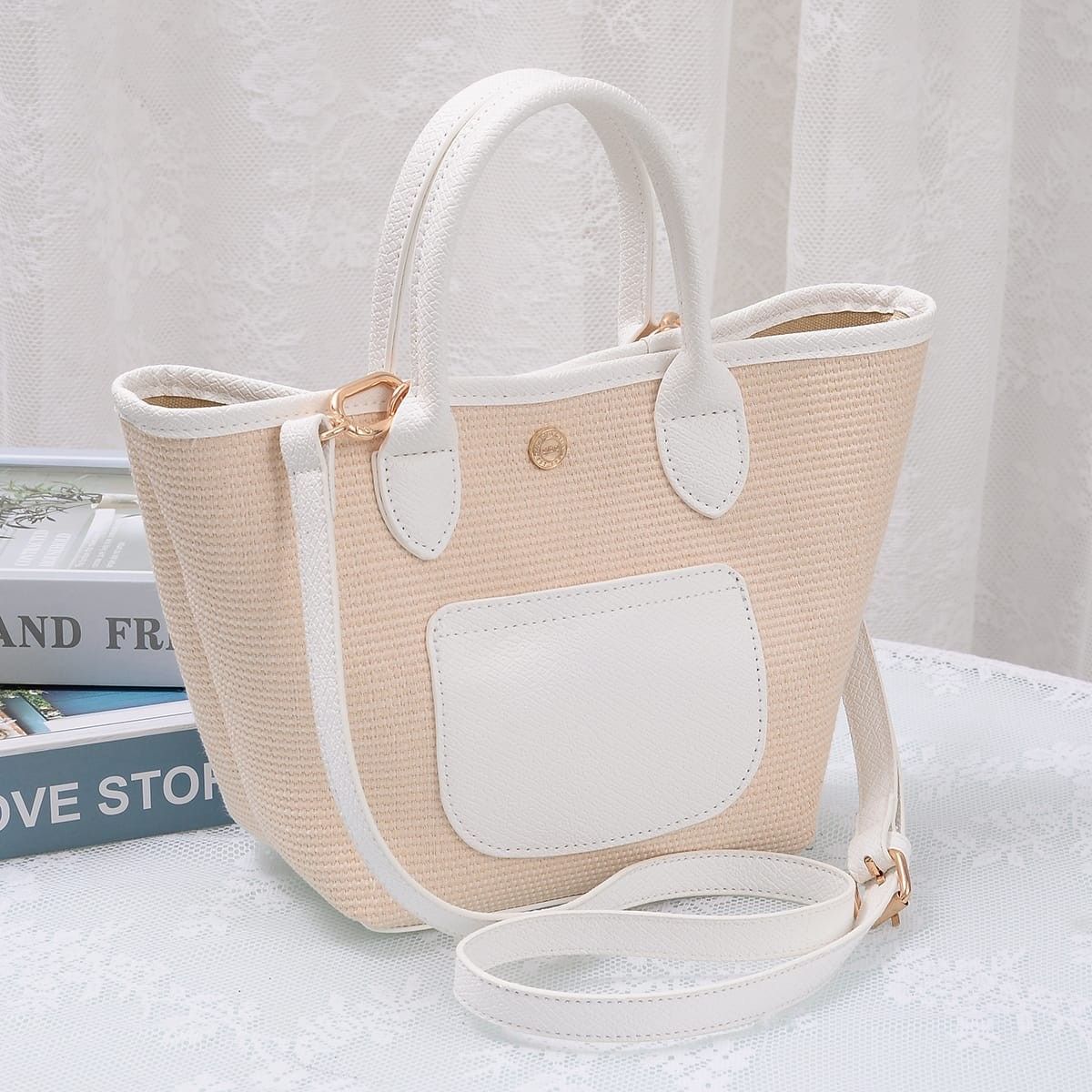 Small Straw Champ Bag