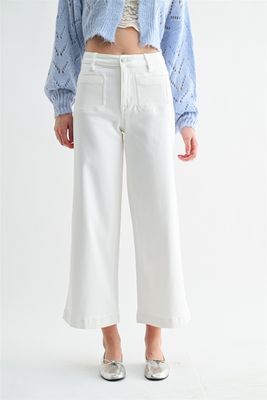 White Pick Pocket Jean
