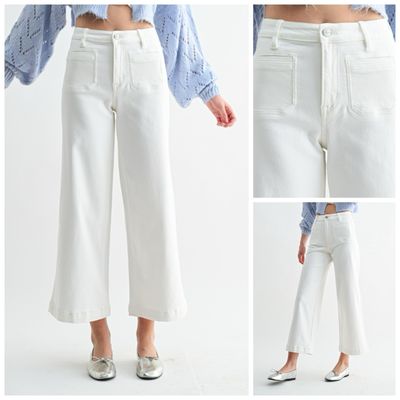 White Pick Pocket Jean