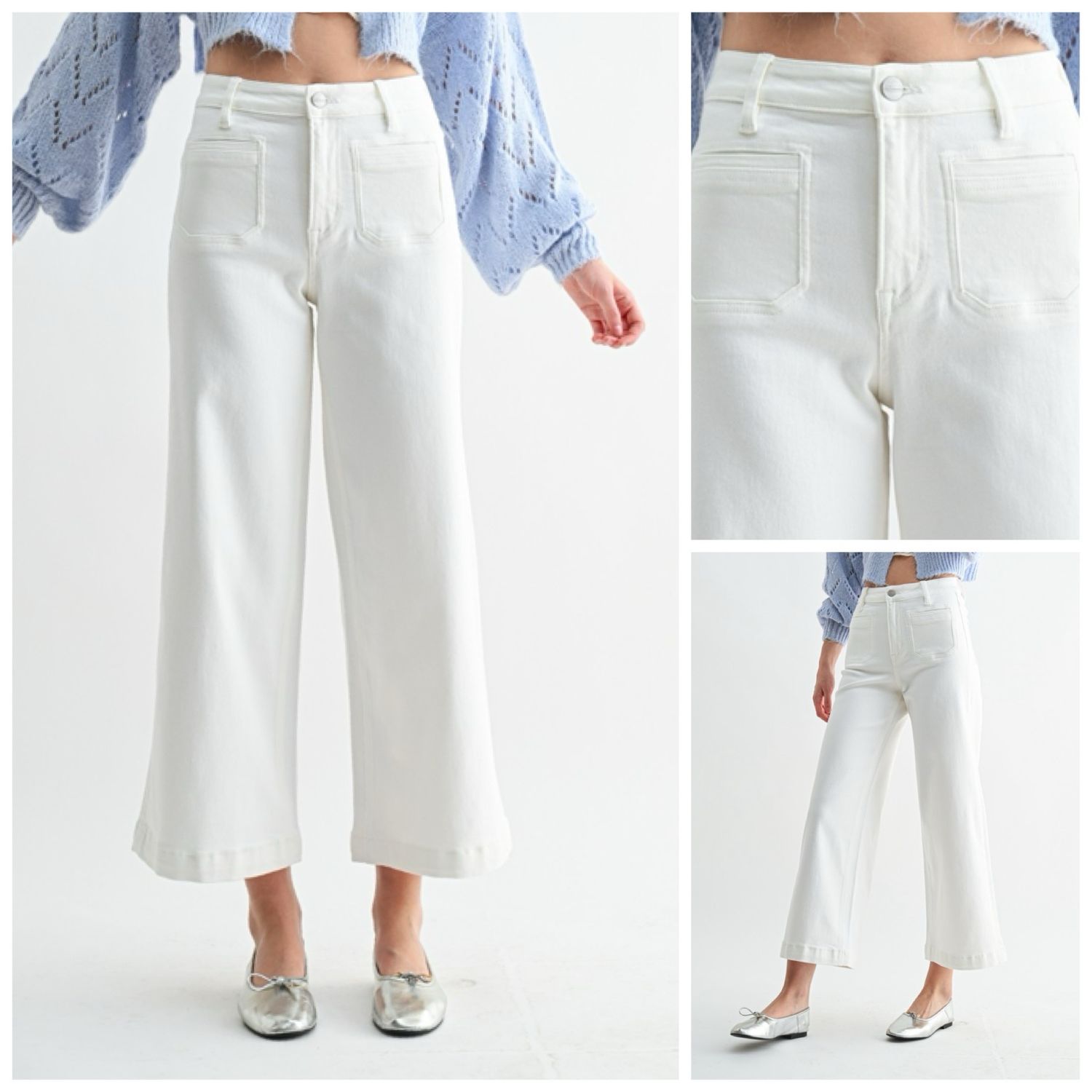 White Pick Pocket Jean