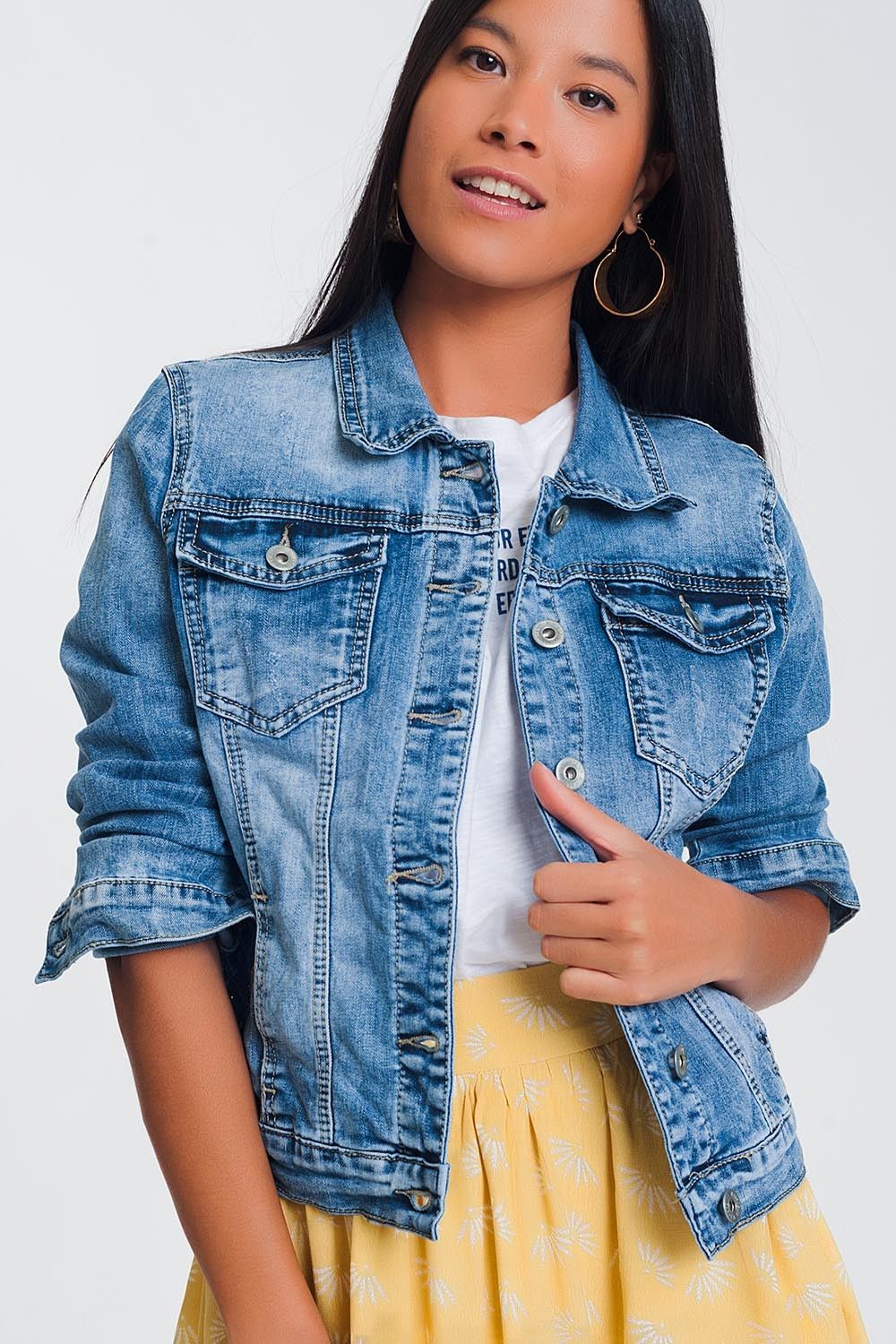 Kelli Cropped Denim Jkt