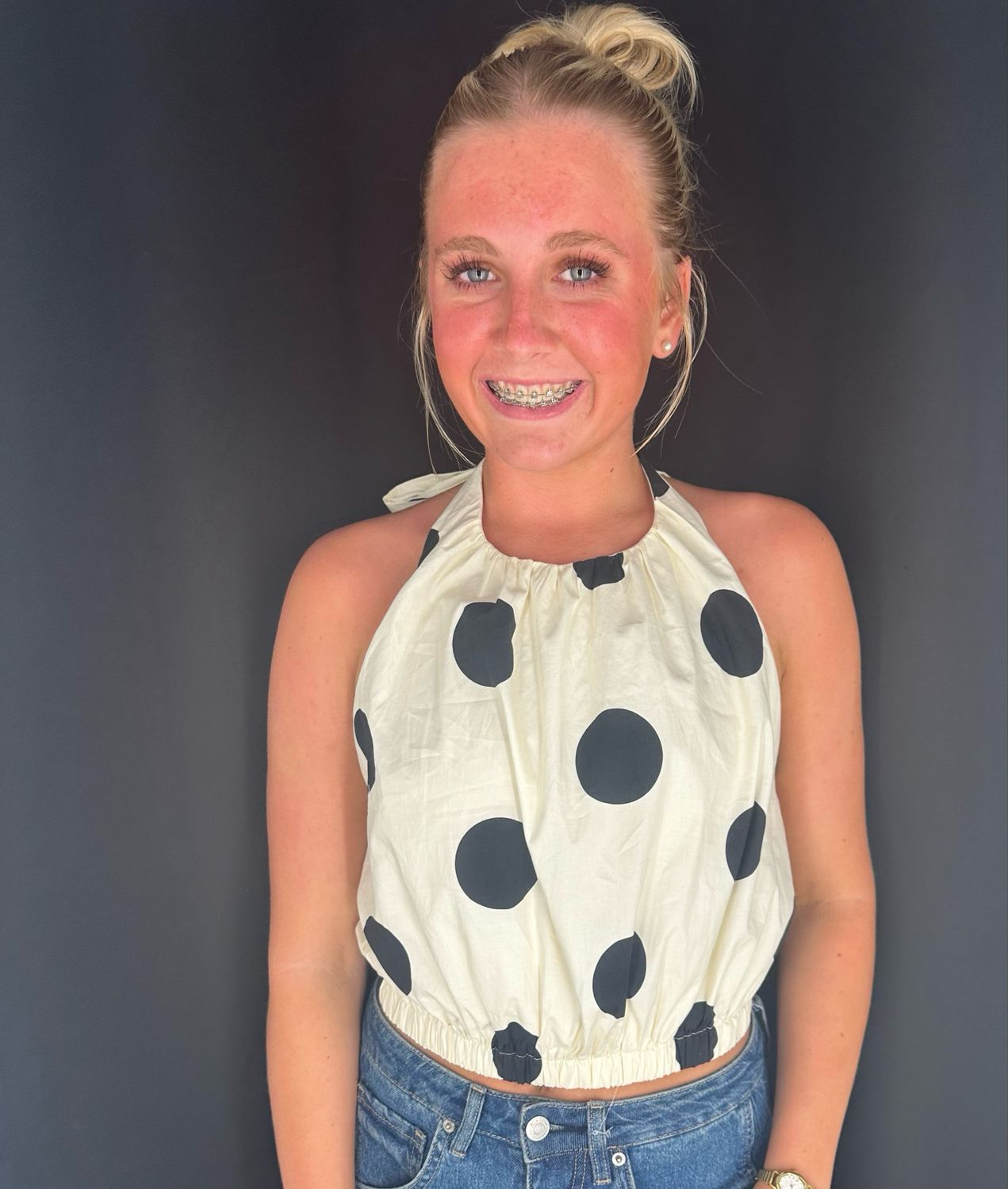 Big Dot Halter Top