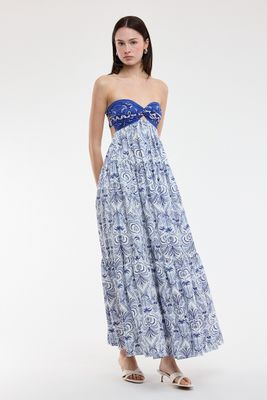 Bandana Colorblock Maxi Dress