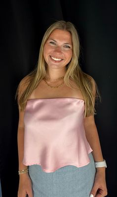 Silky Tube Top-Soft Pink
