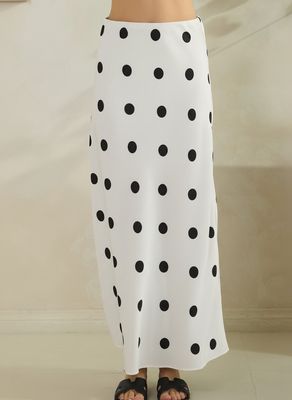 Oh Dotty Maxi Skirt-Cream