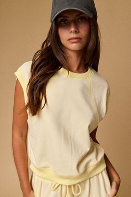Contrast Knit Set-Yellow
