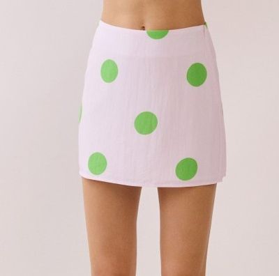 Preppy Dot Mini Skirt