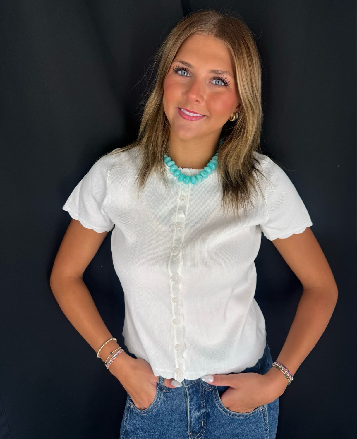 Scallop Cardi-Ivory