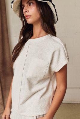 Presley Pocket Knit Set-Grey
