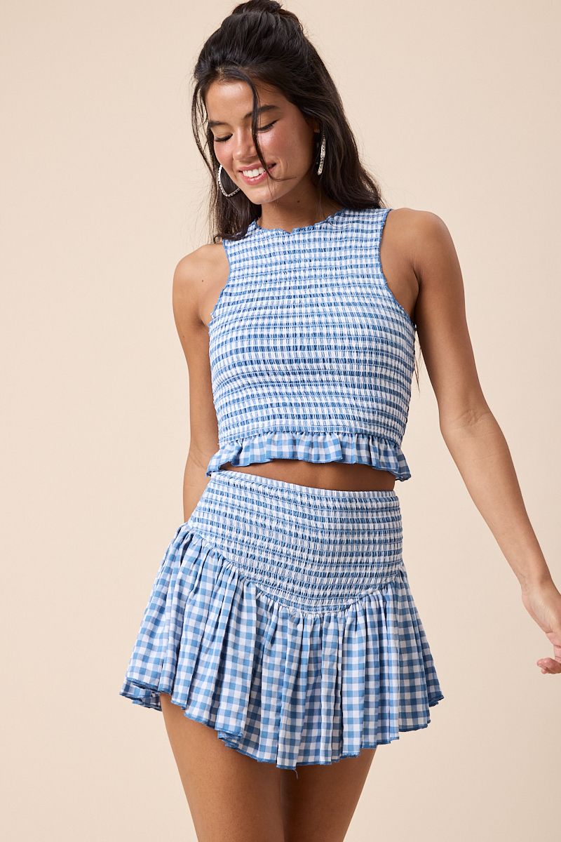 Blue Checked Set