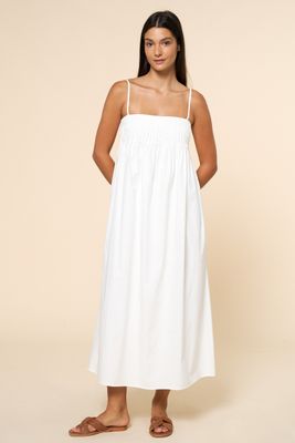 Pleated Top Maxi Dress