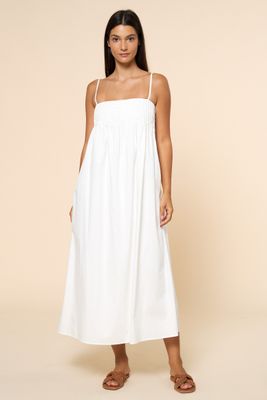 Pleated Top Maxi Dress