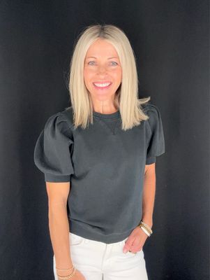 Perri Puff Sleeve-Black