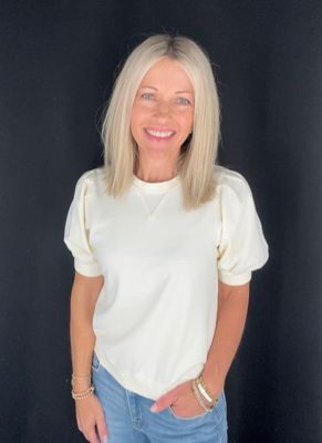 Perri Puff Sleeve-Cream