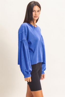Mal Mineral Wash Top-Blue