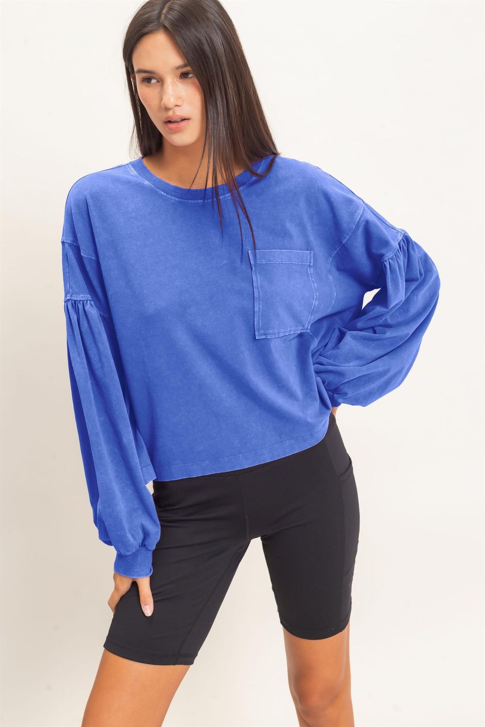 Mal Mineral Wash Top-Blue