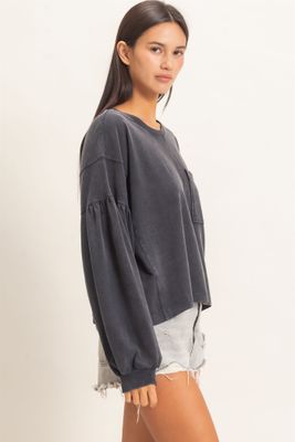 Mal Mineral Wash Top-Blk