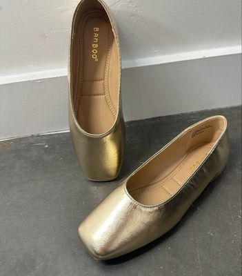 Golden Square Toe Flat