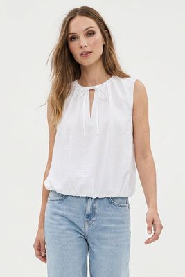 Juniper Tie Top-Wht