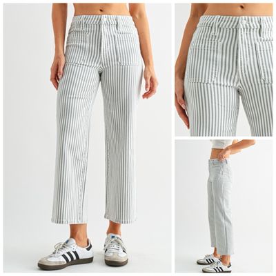 Oslo Grey Stripe Jean