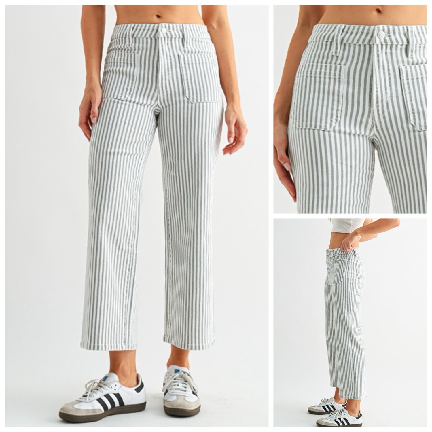 Oslo Grey Stripe Jean