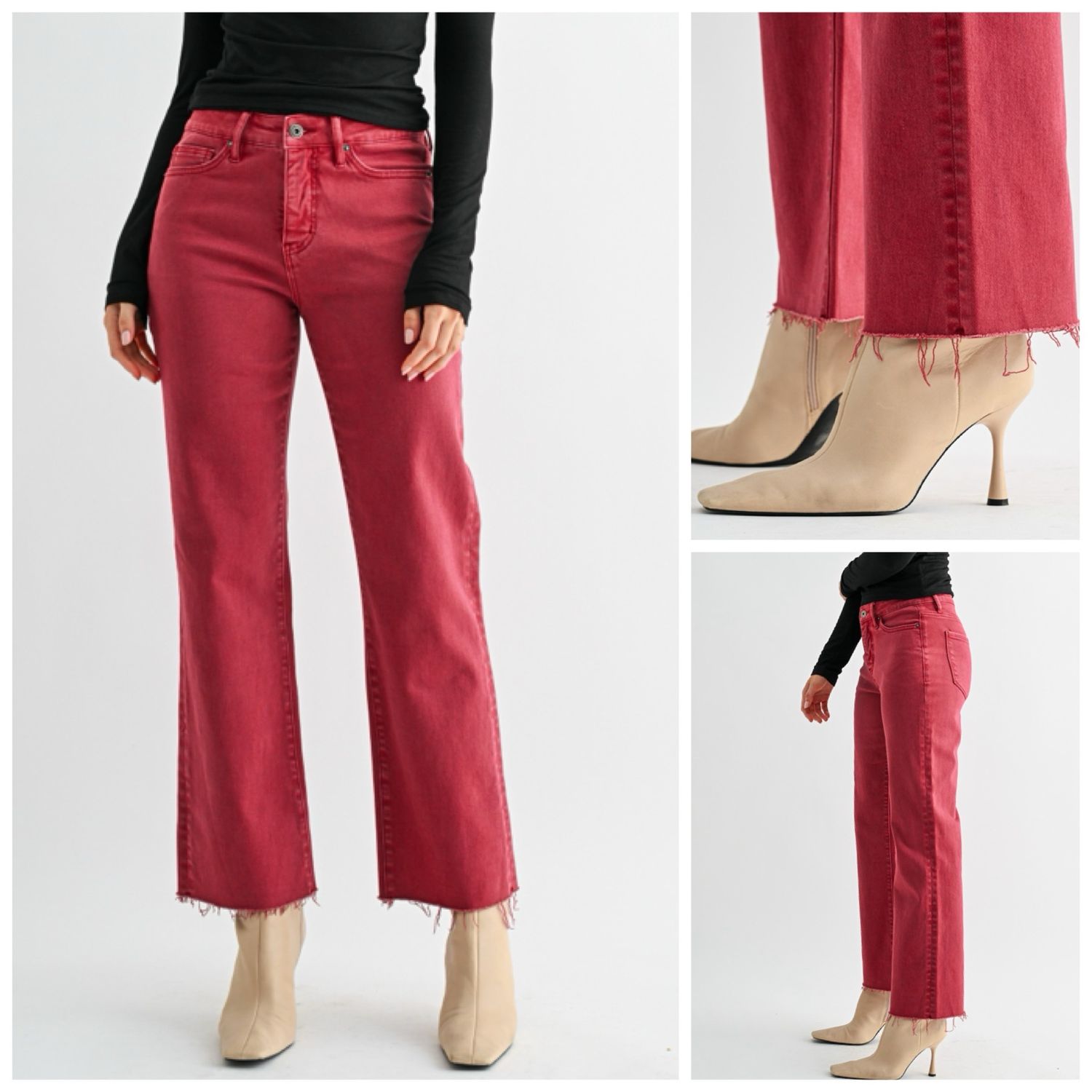 Crimson Straight Ankle