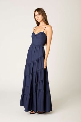 Kandi Twist Front Maxi-Blue