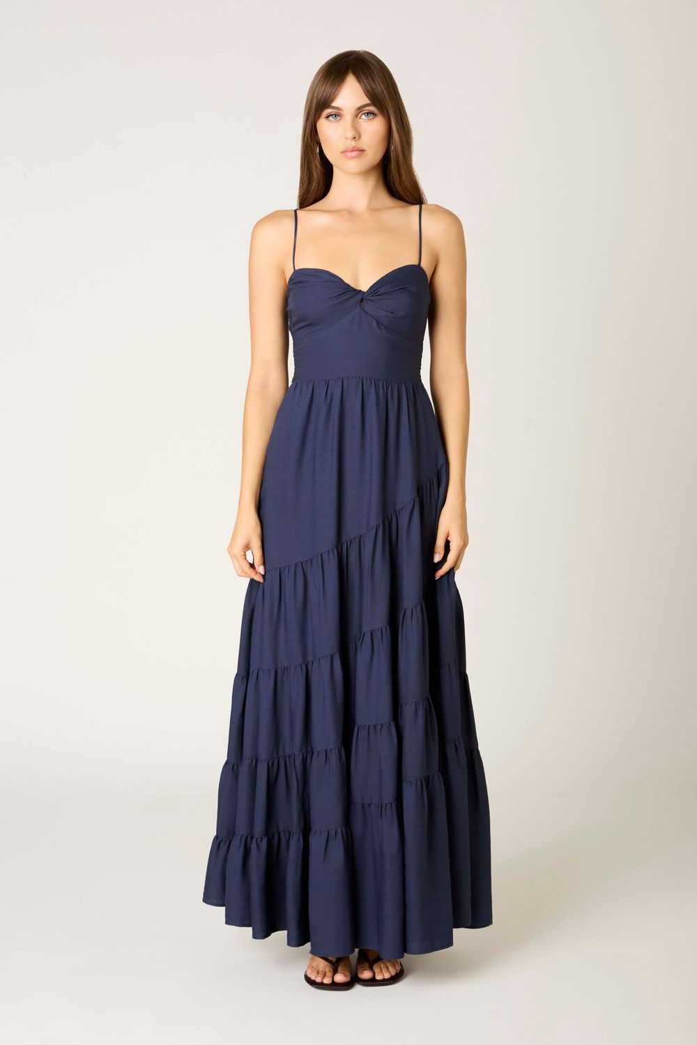 Kandi Twist Front Maxi-Blue