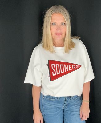 OU Chenille Pennant Top