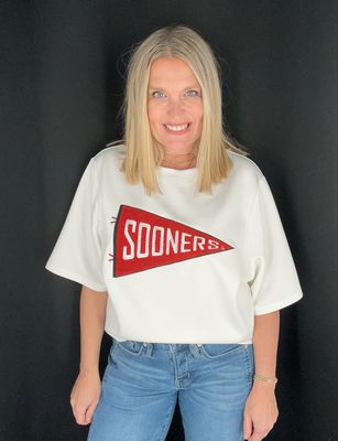 OU Chenille Pennant Top