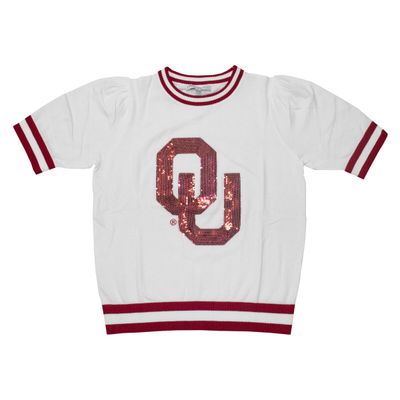 OU Sequin Varsity Sweater