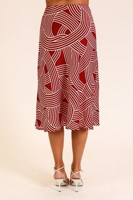 Luci Abstract Skirt-Red