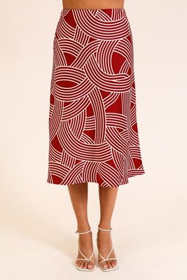 Luci Abstract Skirt-Red